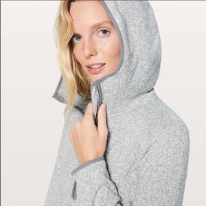 Lululemon Heather Gray Fleece and Thank You Hoodie